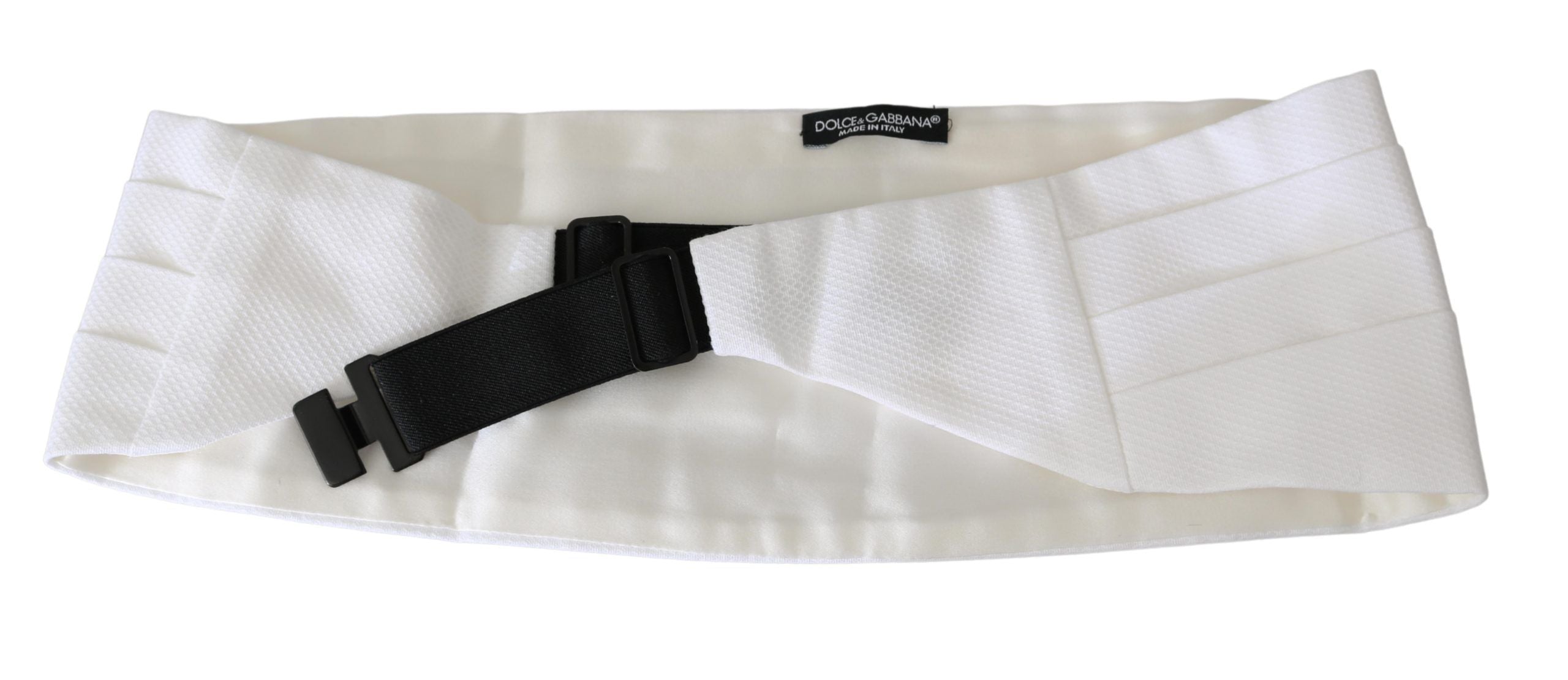 Dolce & Gabbana Weißer Taillengürtel für Herren aus Baumwolle (Kummerbund)