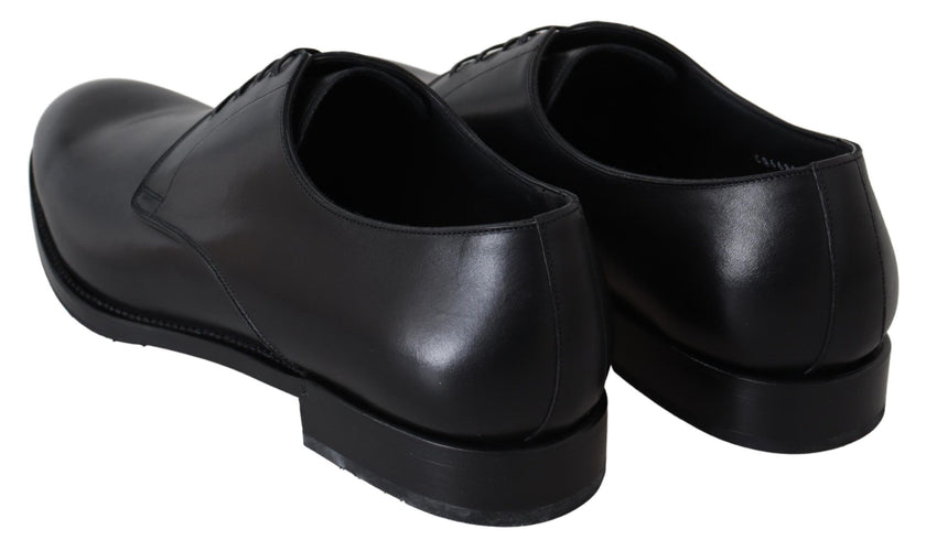 Dolce & Gabbana Schwarzes Leder SARTORIA Handgefertigte Schuhe
