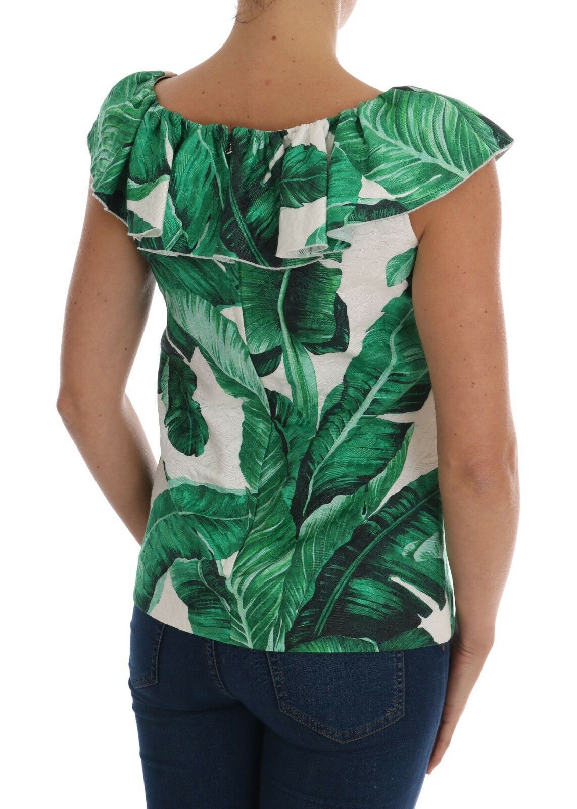 Dolce & Gabbana Pineapple Banana Sequin Blouse T-Shirt