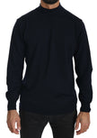MILA SCHÖN Dunkelblauer Pullover mit Rundhalsausschnitt aus 100% Wolle