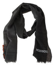 Missoni Schwarzer Unisex-Halstuchschal aus 100% Wolle