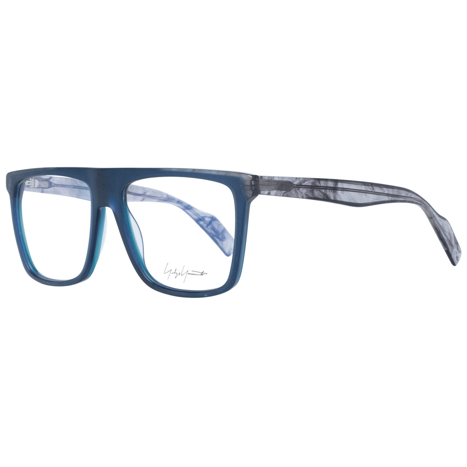 Yohji Yamamoto Blaue Kunststoffbrille (Gestell)
