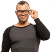 Yohji Yamamoto Blaue Kunststoffbrille (Gestell)