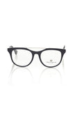 Frankie Morello blaue Herrenbrille aus Acetat mit geometrischem Muster und verspielten Bügeln