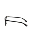 Schwarze Frankie Morello Herrenbrille aus italienischem Acetat mit geometrischem Muster