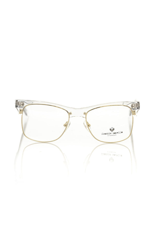 Frankie Morello goldene Metallfaser-Brille Herren Clubmaster-Design goldene Metallfassung italienische Luxusbrille