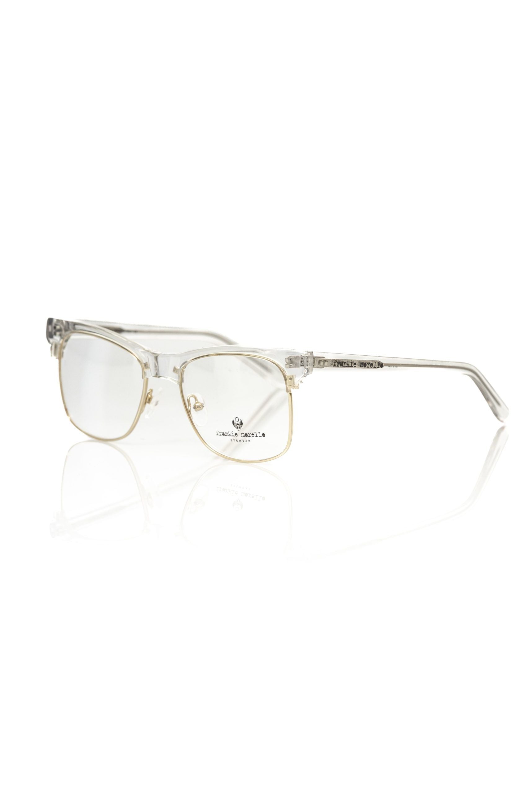 Frankie Morello Goldene Metallfaser-Brille für Herren
