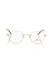 Frankie Morello Goldene Metallbrille für Herren