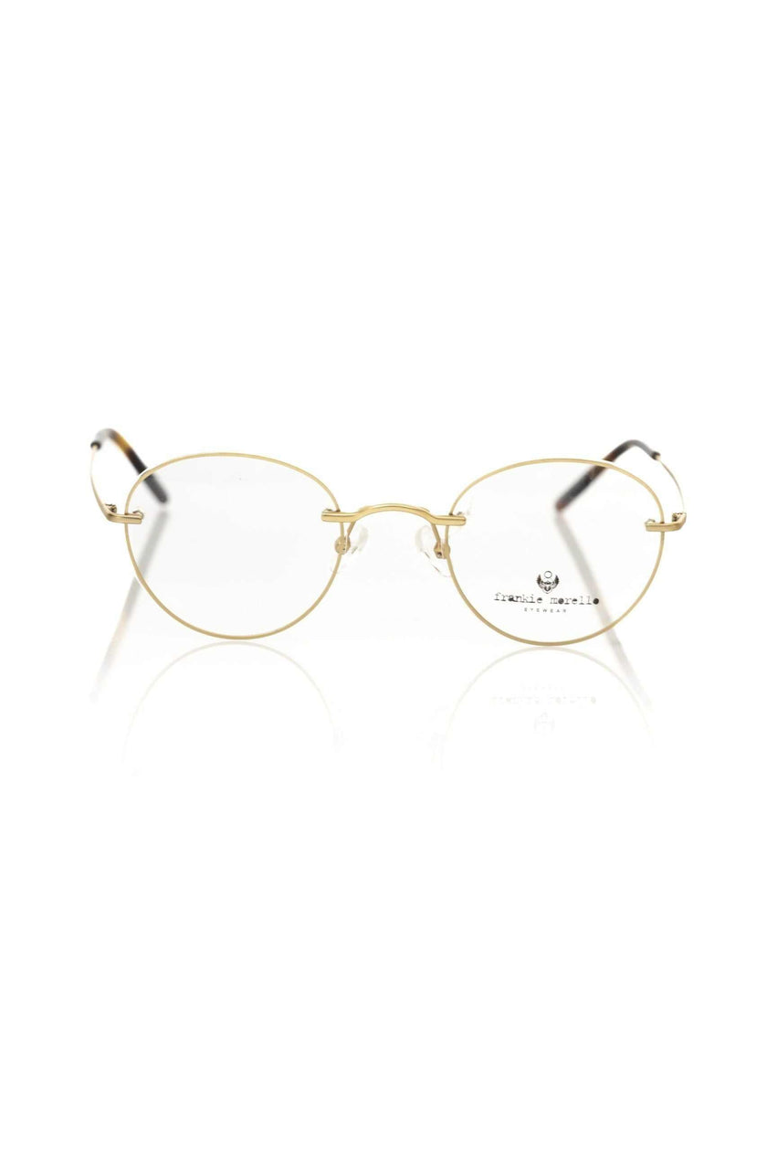 Frankie Morello Goldene Metallbrille für Herren