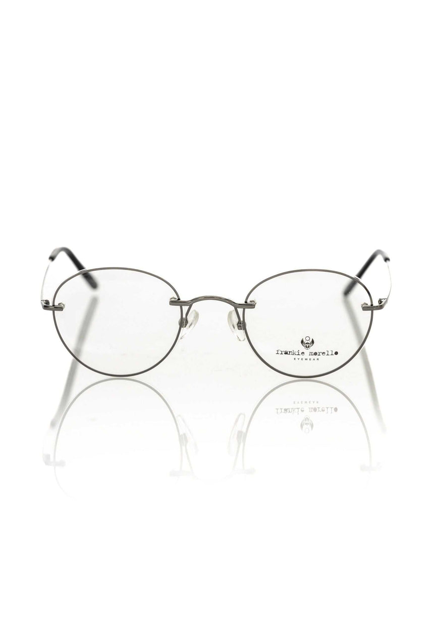 Frankie Morello Herrenbrille metallgrau aus Italien elegant und modern