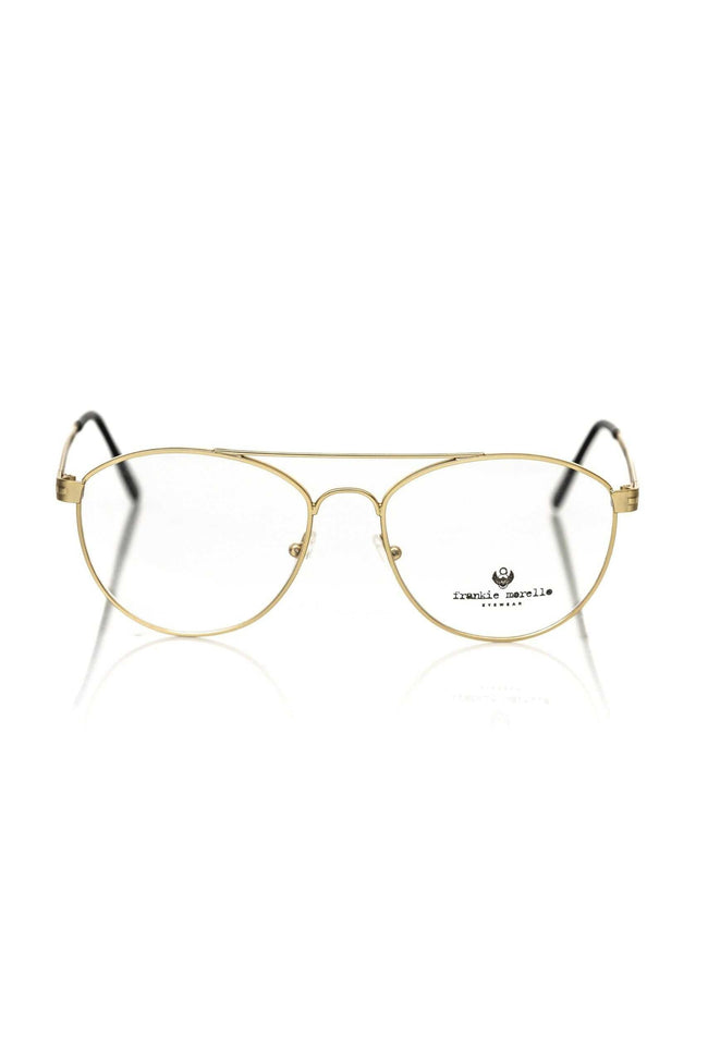 Frankie Morello goldene Herren-Pilotenbrille mit Metallrahmen in mattem Gold, italienisches Design