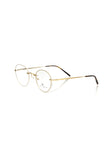 Frankie Morello Goldene Metallbrille für Herren