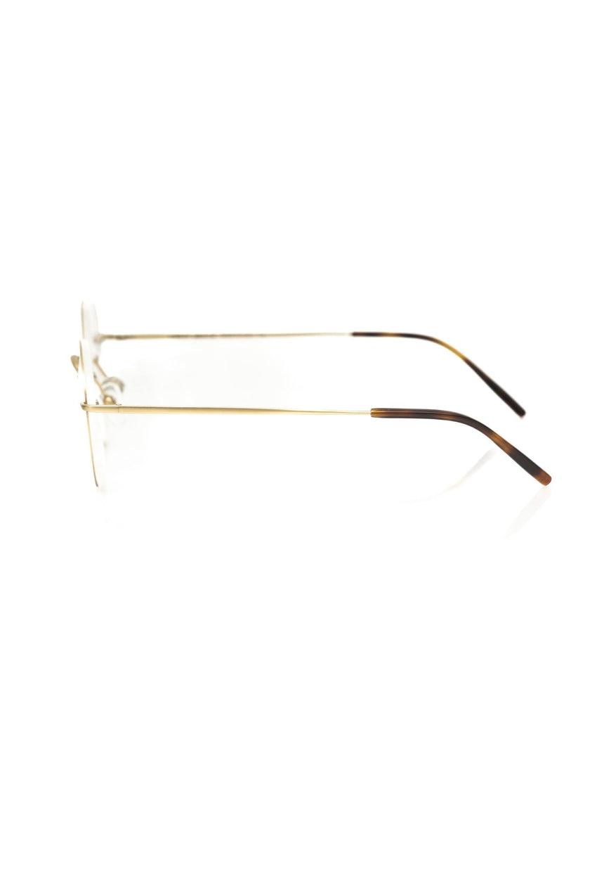 Frankie Morello Goldene Metallbrille für Herren