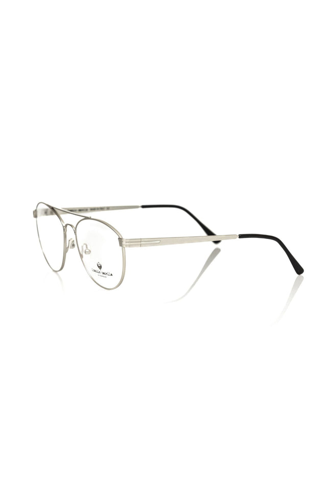 Frankie Morello silberne Pilotenbrille mit Metallrahmen unisex elegant
