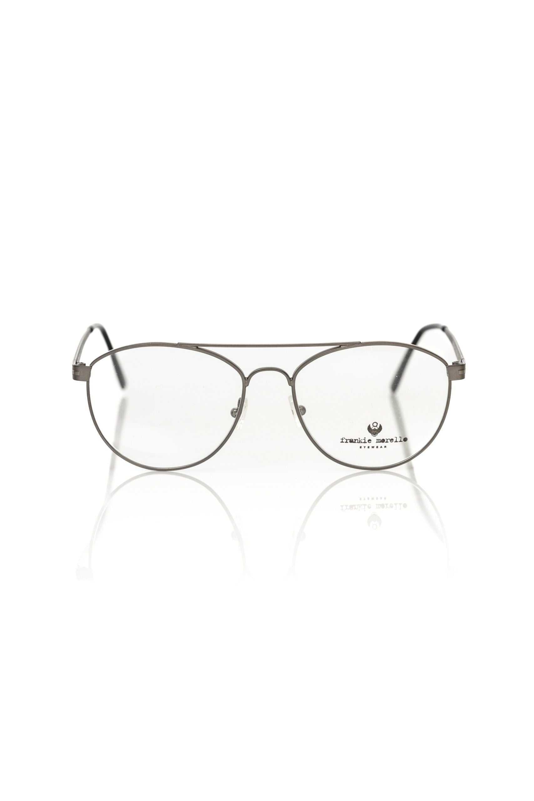 Frankie Morello Graue Metall-Brille für Herren