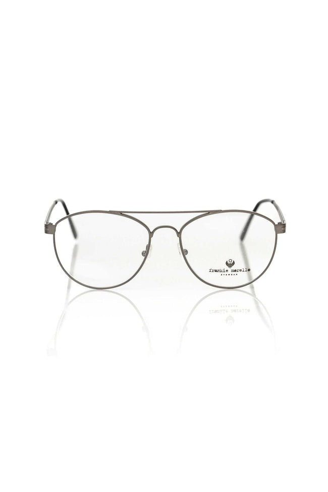 Frankie Morello graue Metall-Aviator-Brille für Herren mit elegantem Design aus Italien