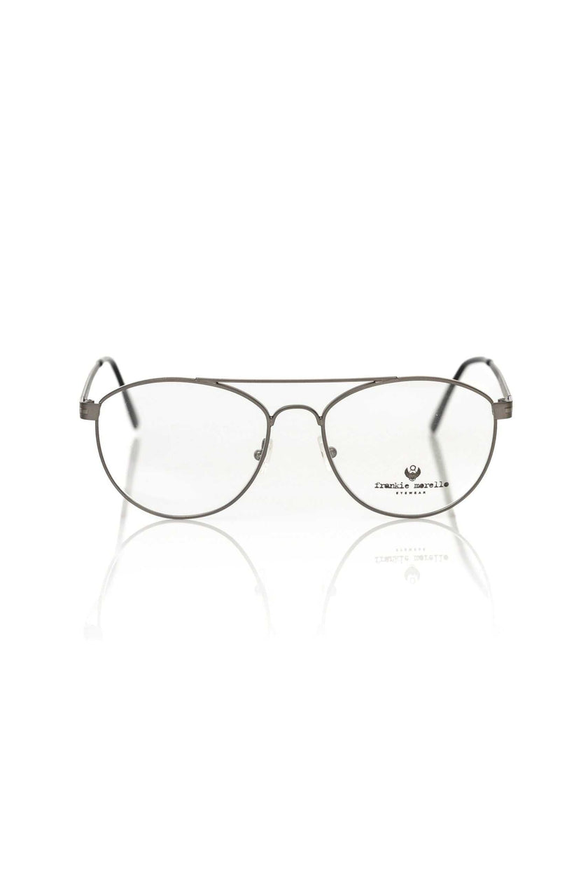Frankie Morello Graue Metall-Brille für Herren