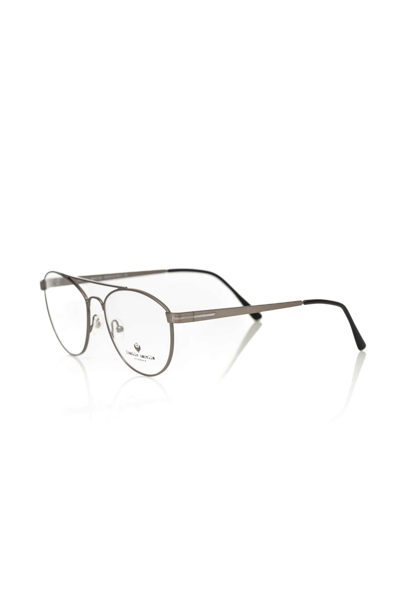 Frankie Morello Graue Metall-Brille für Herren