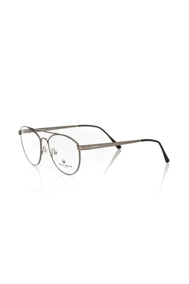 Frankie Morello graue Metall-Brille für Herren im Aviator-Stil aus Italien