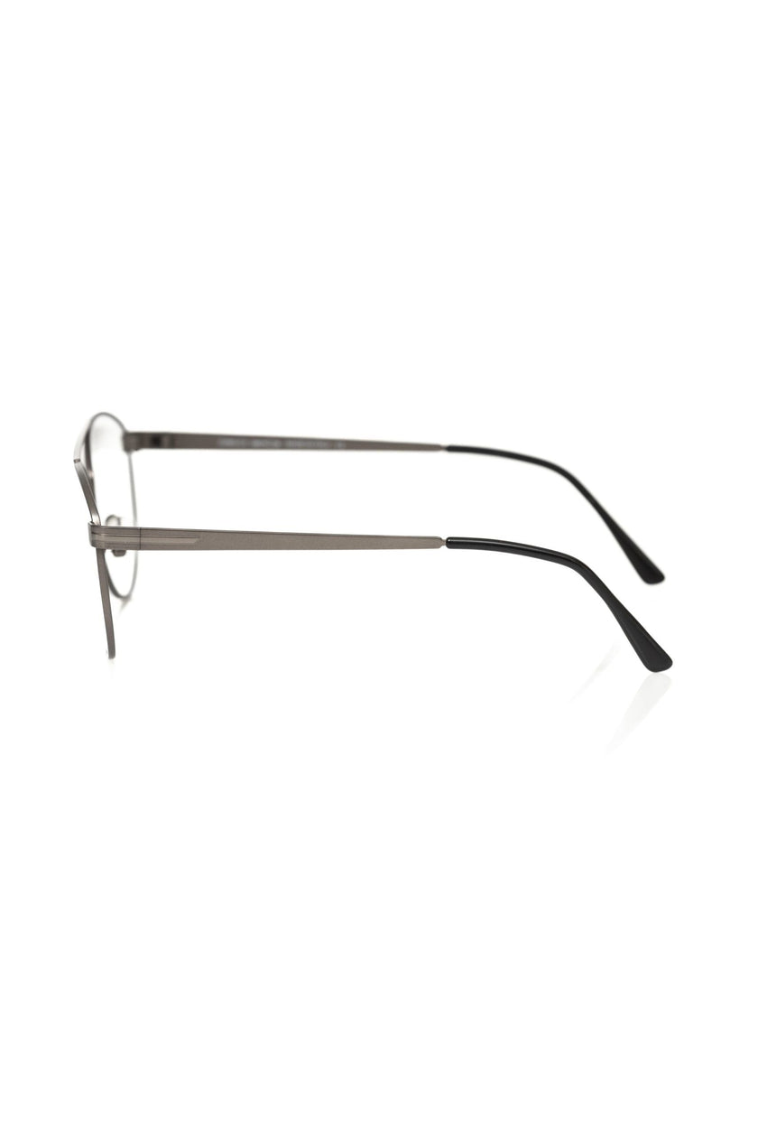 Frankie Morello Graue Metall-Brille für Herren