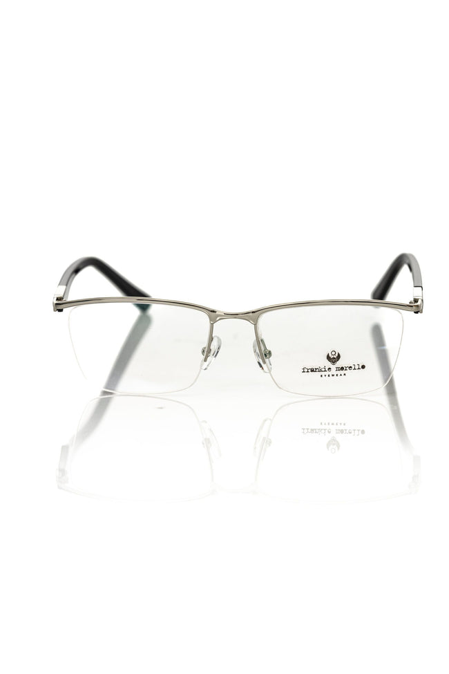 Frankie Morello Schwarze Metallbrille für Herren