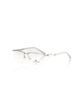 Frankie Morello Silberne Herrenbrille im Metallic-Look