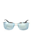 Frankie Morello Herren-Sonnenbrille mit silbernem Metallic-Gestell