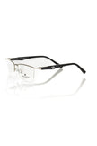 Frankie Morello Schwarze Metallbrille für Herren