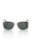 Frankie Morello Sonnenbrille für Herren aus schwarzer Metallic-Faser