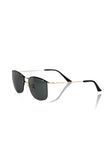 Frankie Morello Sonnenbrille für Herren aus schwarzer Metallic-Faser