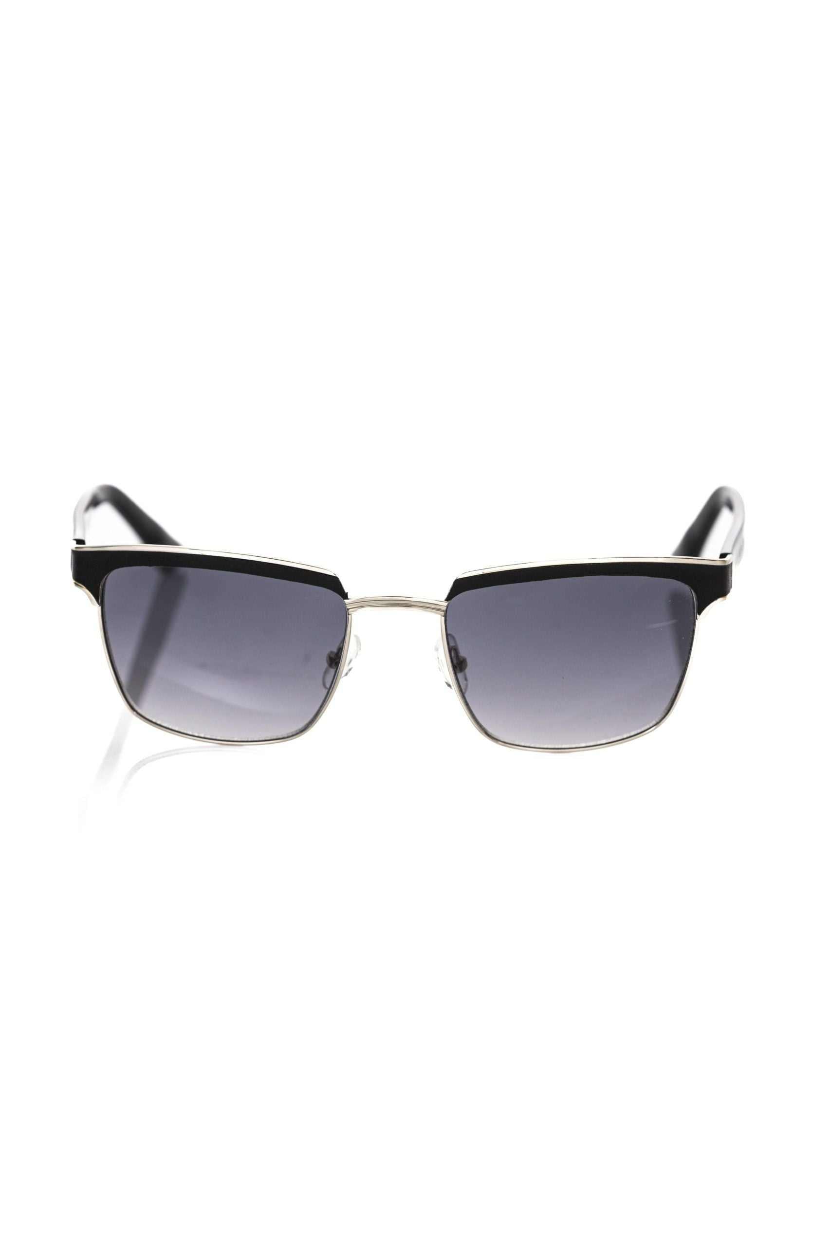 Frankie Morello Sonnenbrille für Herren aus schwarzer Metallic-Faser