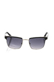 Frankie Morello Sonnenbrille für Herren aus schwarzer Metallic-Faser