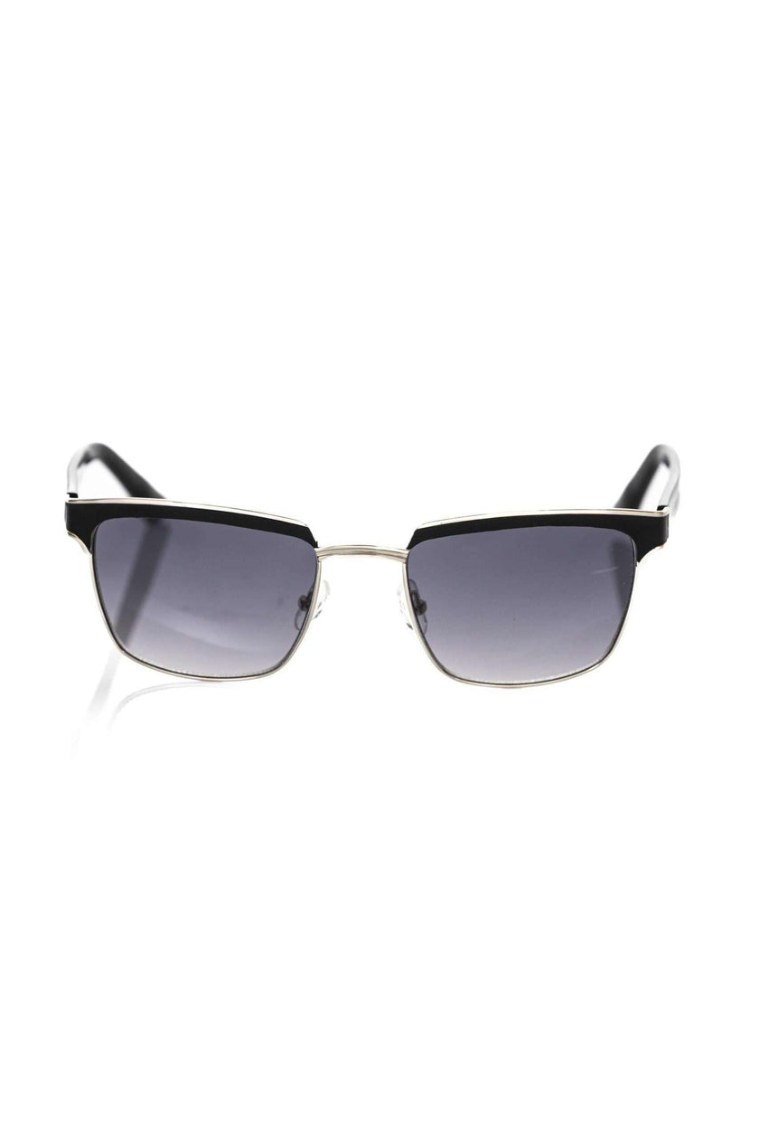 Frankie Morello Sonnenbrille für Herren aus schwarzer Metallic-Faser