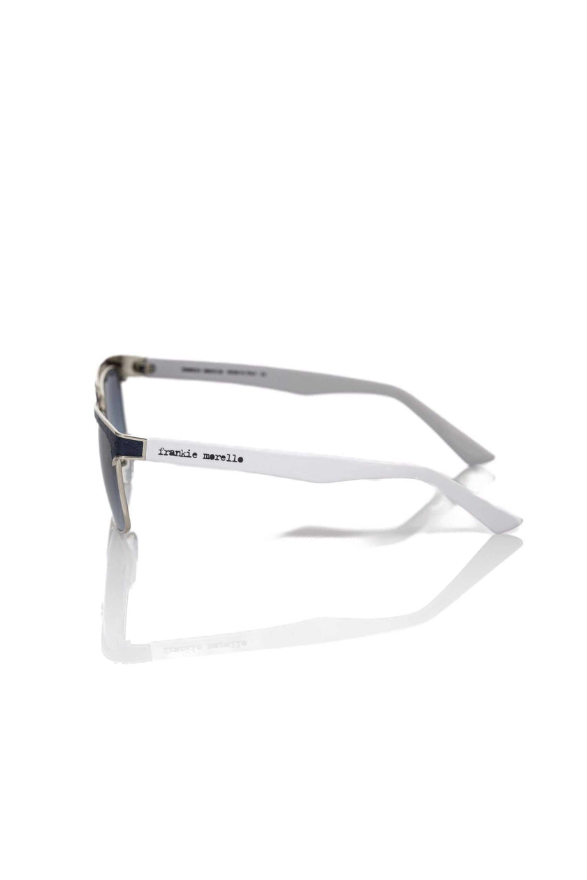 Frankie Morello Sonnenbrille für Herren in Schwarz mit robustem Metallfaser-Gestell und UV400 Schutzgläsern