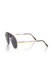 Frankie Morello Braune Metallfaser-Sonnenbrille für Herren