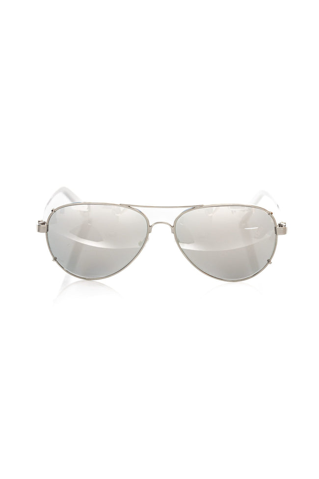 Frankie Morello Silberne Metallfaser Herren-Sonnenbrille
