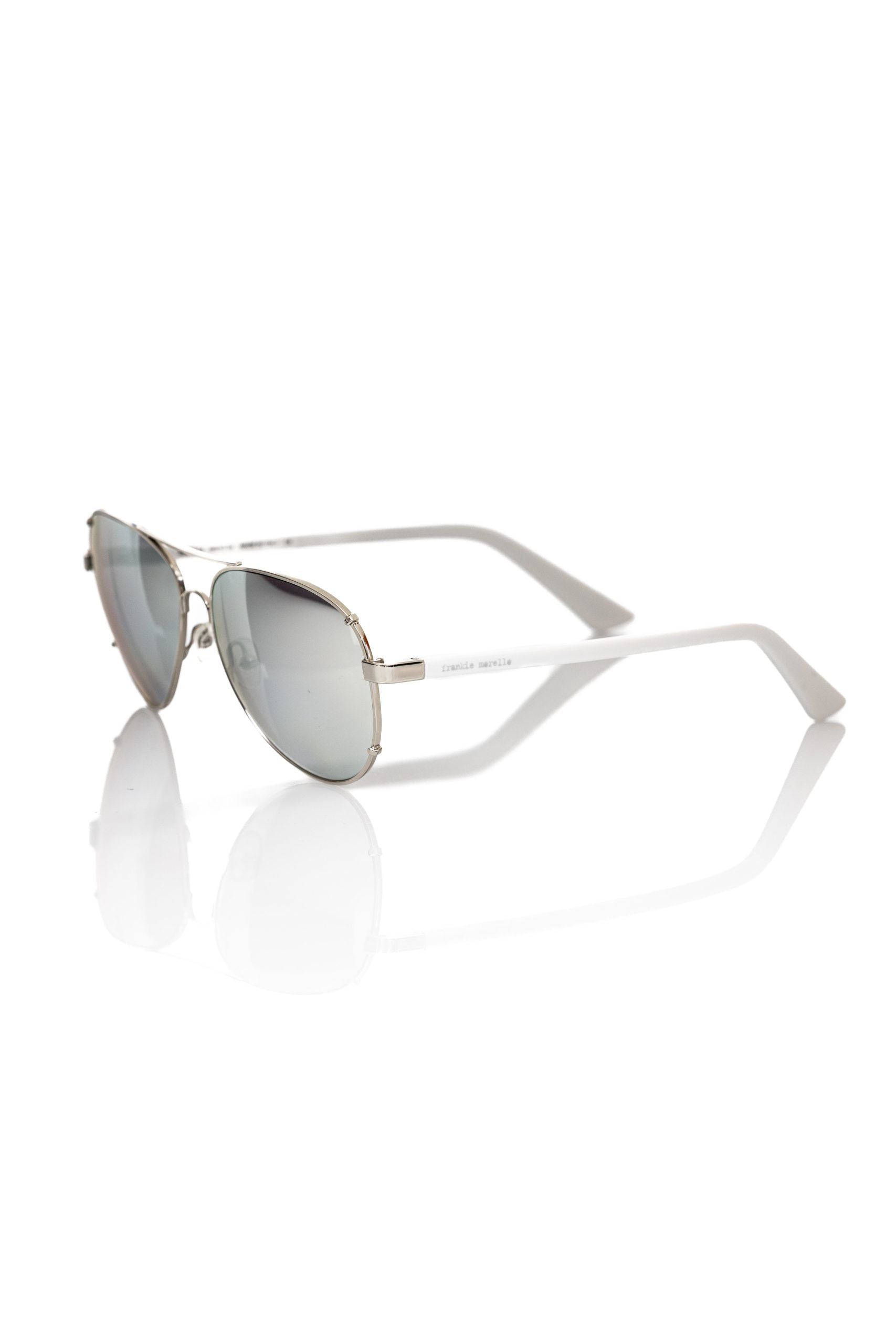 Frankie Morello Silberne Metallfaser Herren-Sonnenbrille
