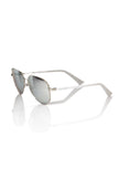 Frankie Morello Silberne Metallfaser Herren-Sonnenbrille