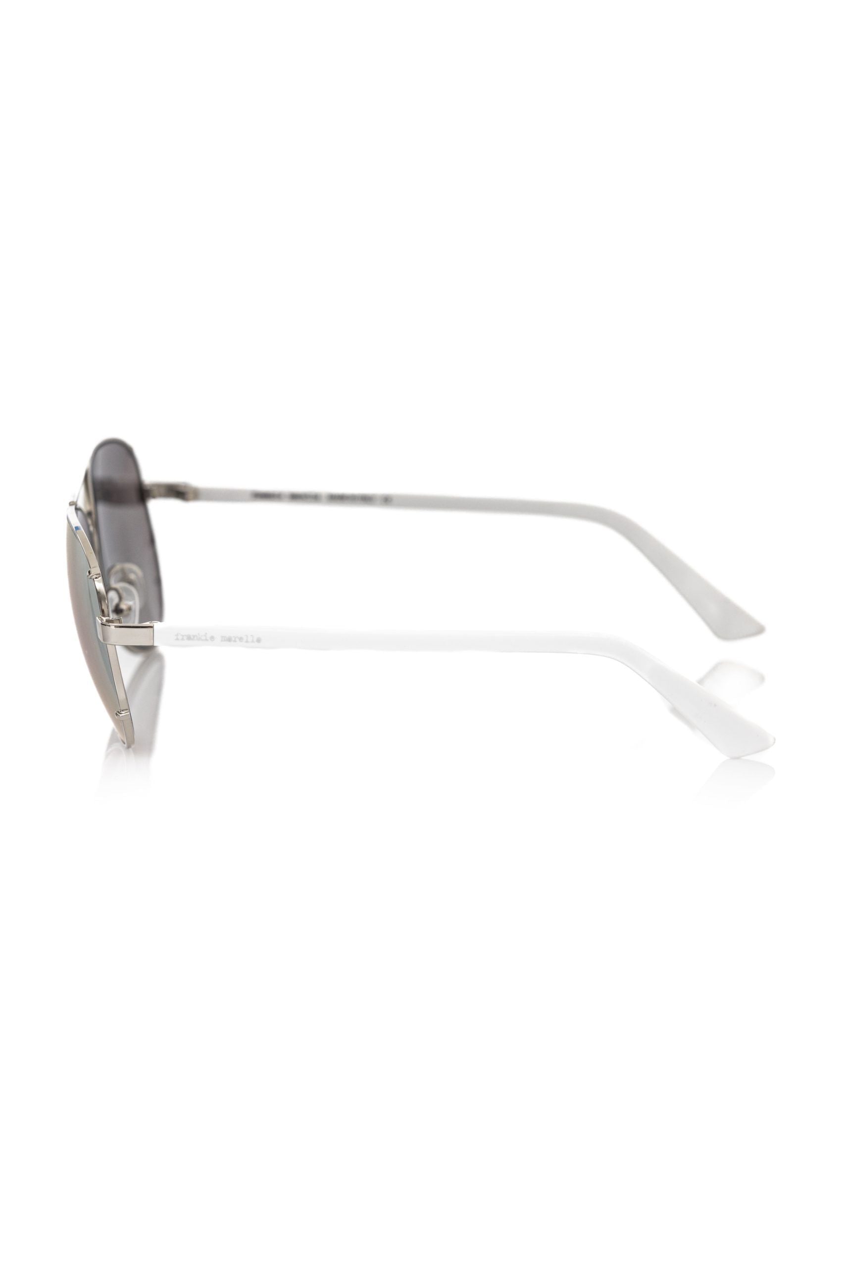 Frankie Morello Silberne Metallfaser Herren-Sonnenbrille