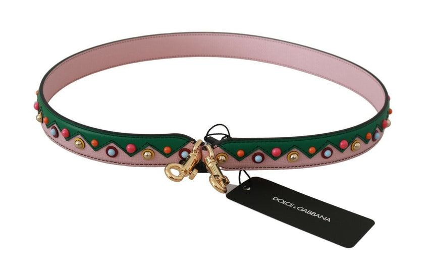 Dolce & Gabbana Schulterriemen Leder Rosa Handtasche Accessoire