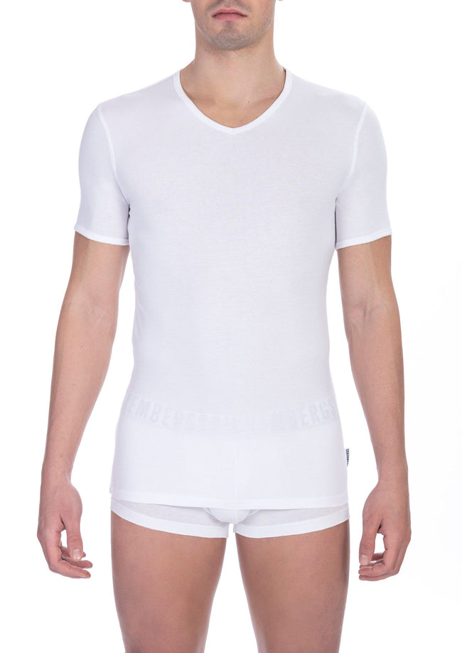 Bikkembergs Weißes Herren-T-Shirt aus Baumwolle
