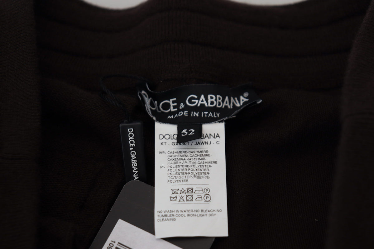 Dolce & Gabbana Brown Cashmere Trousers Drawstring Harem Pants