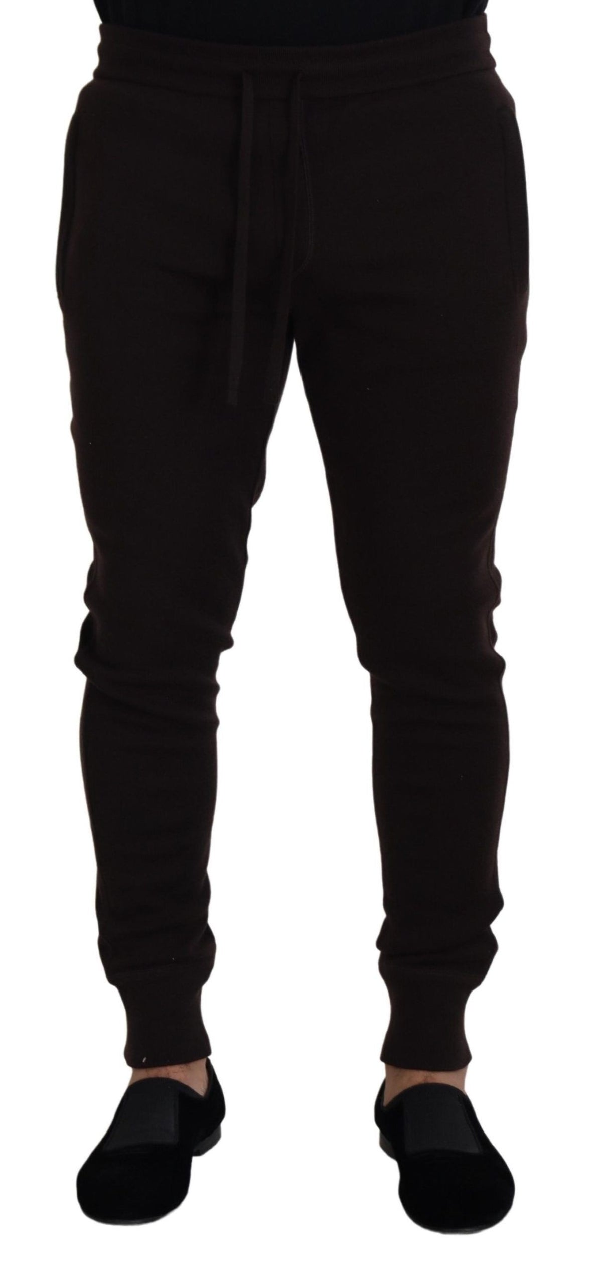 Dolce & Gabbana Brown Cashmere Trousers Drawstring Harem Pants
