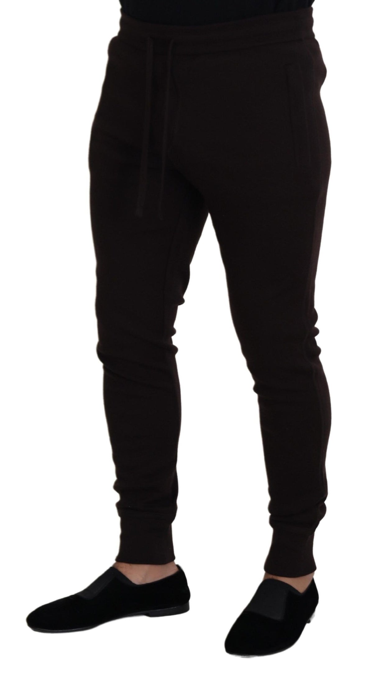 Dolce & Gabbana Brown Cashmere Trousers Drawstring Harem Pants