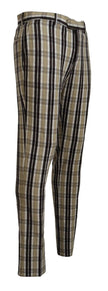 BENCIVENGA Multicolor Karierte Baumwolle Straight Fit Herren Hosen