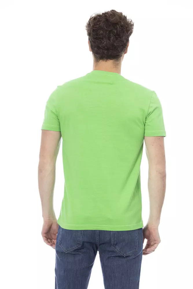 Baldinini Trend Grünes Baumwoll-T-Shirt für Herren