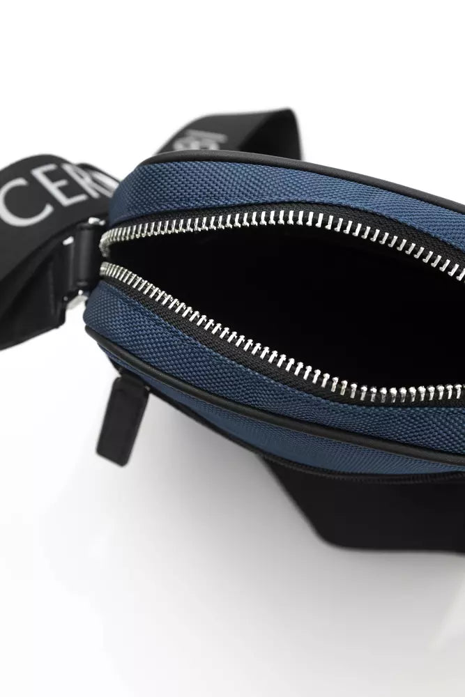 Cerruti 1881 Dunkelblaue Nylon-Crossbody-Tasche für Damen