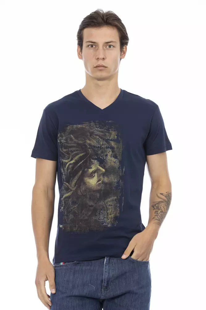 Trussardi Action Blu Baumwoll-T-Shirt für Herren