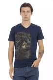Trussardi Action Blu Baumwoll-T-Shirt für Herren