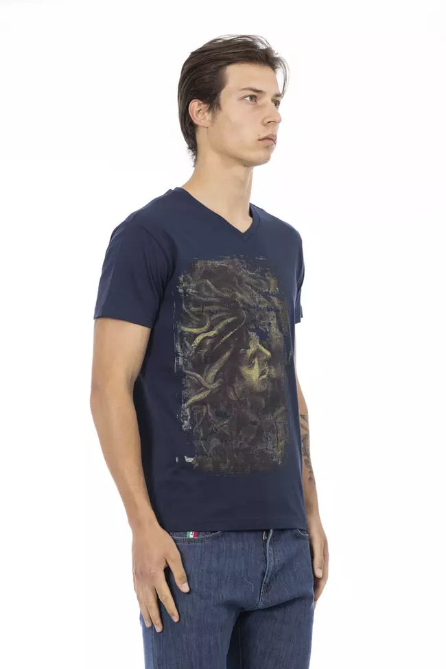 Trussardi Action Blu Baumwoll-T-Shirt für Herren